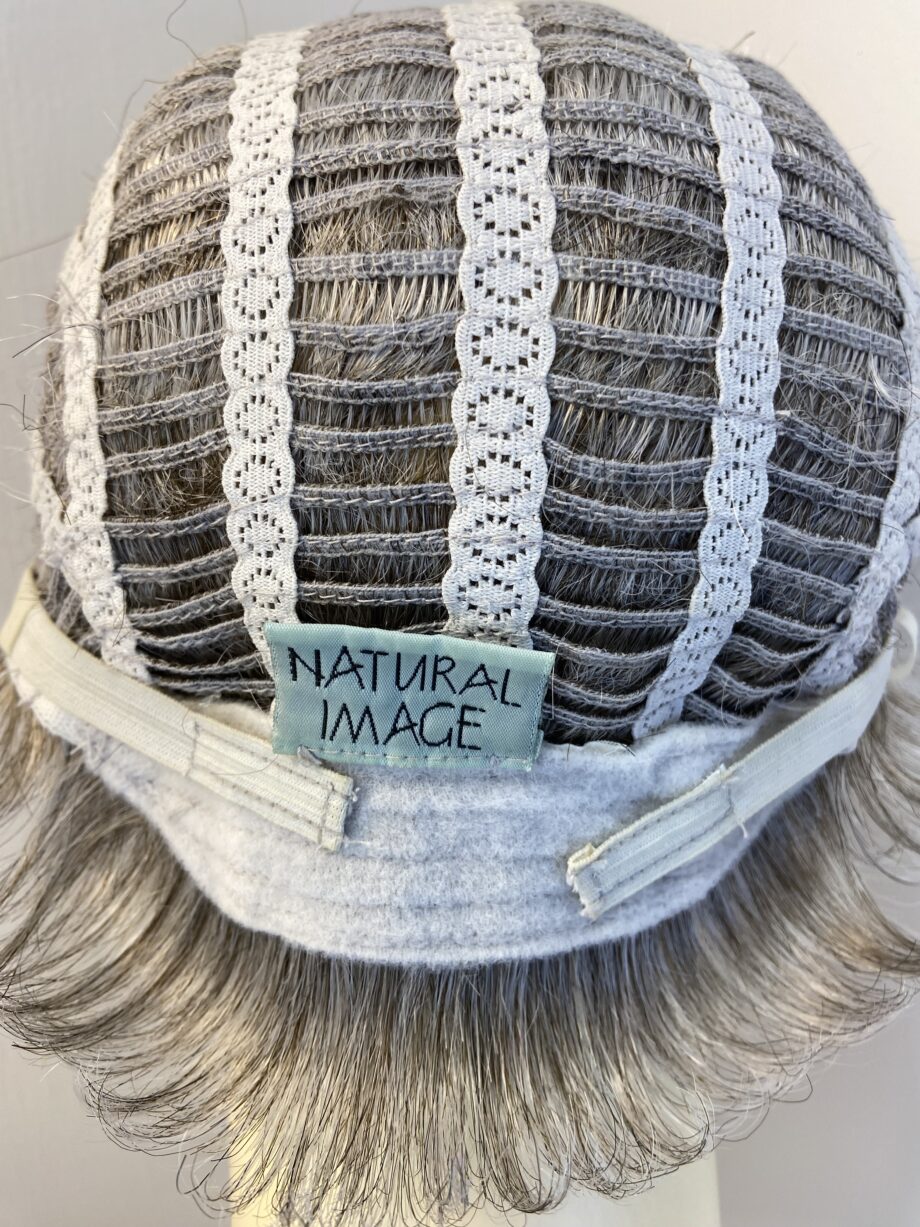 Pewter glow short designer wig. Bgss654