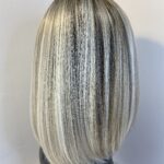 Silky blonde rooted wig. Blms114