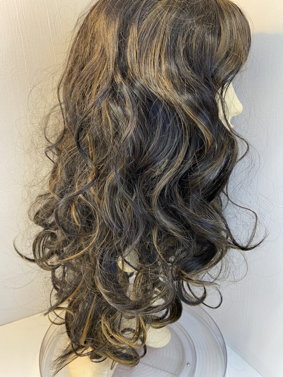 Long new curly brown wig. Brlc5020