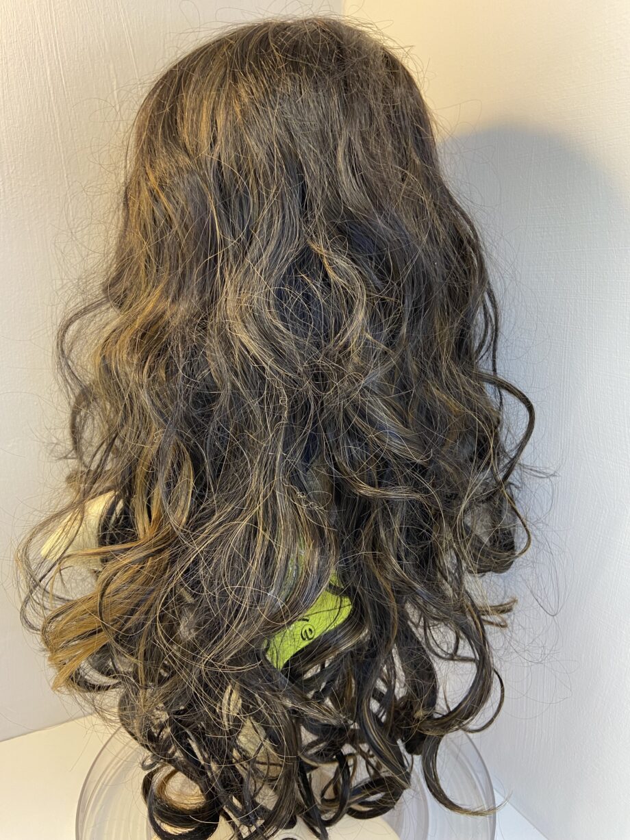 Long new curly brown wig. Brlc5020
