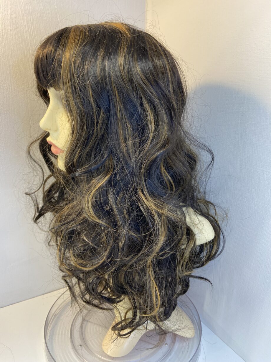 Long new curly brown wig. Brlc5020