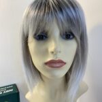 Silver rooted mid  lenght wig. Bgms682