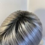 Silver rooted mid  lenght wig. Bgms682