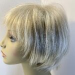 Very light blonde Noriko wig. Blss5025