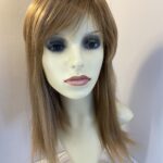 Shiny honey blonde highlighted wig. Blls664
