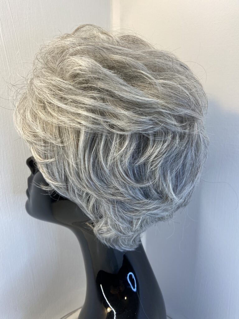 Silver gray short curly wig  KF9491 main image 1