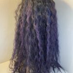 Violet dark /black long wavy wig. Vblc3381