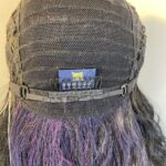 Violet dark /black long wavy wig. Vblc3381
