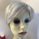 Silver grey short designer wig. Bgss696