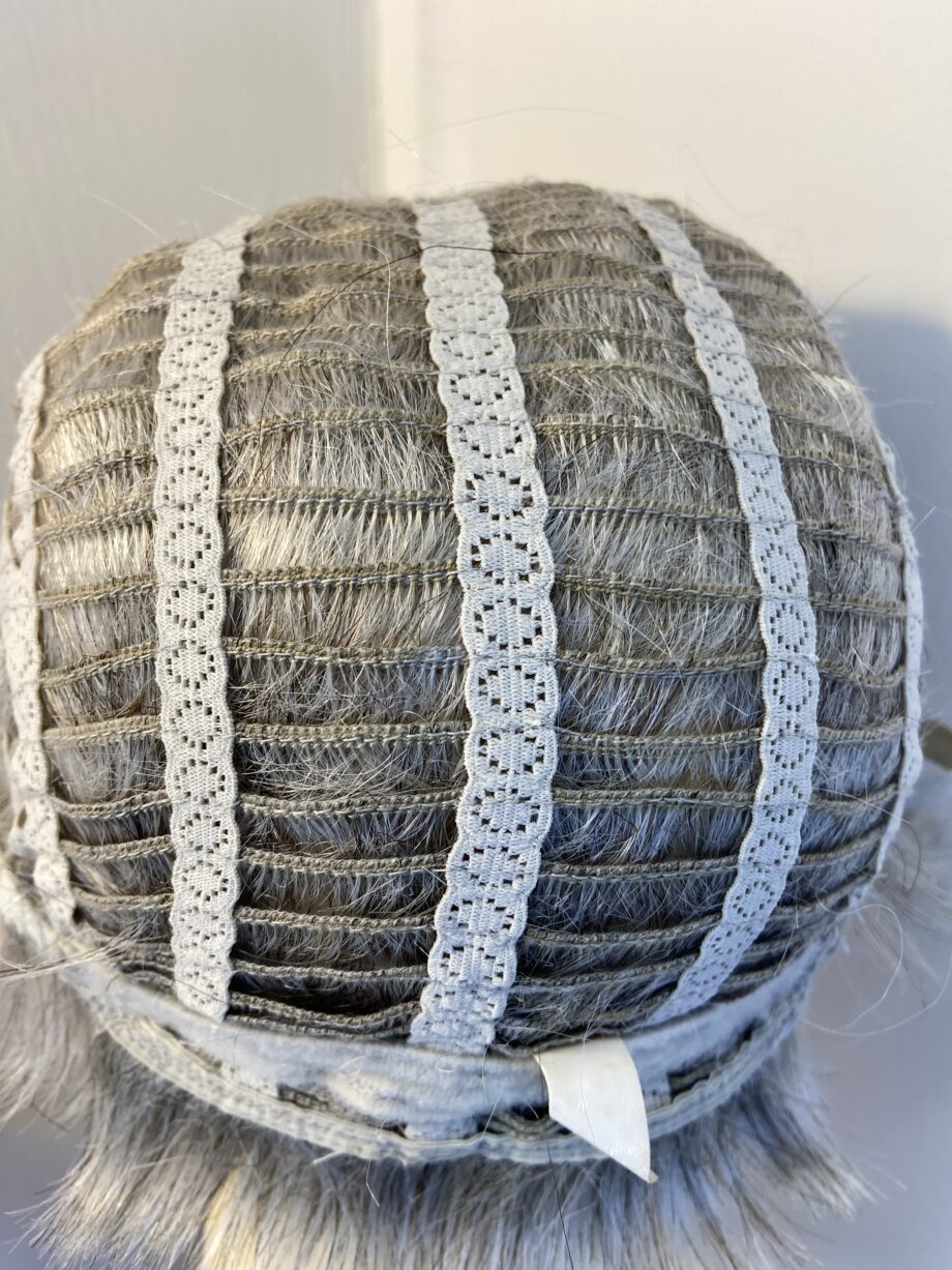Silver grey short designer wig. Bgss696