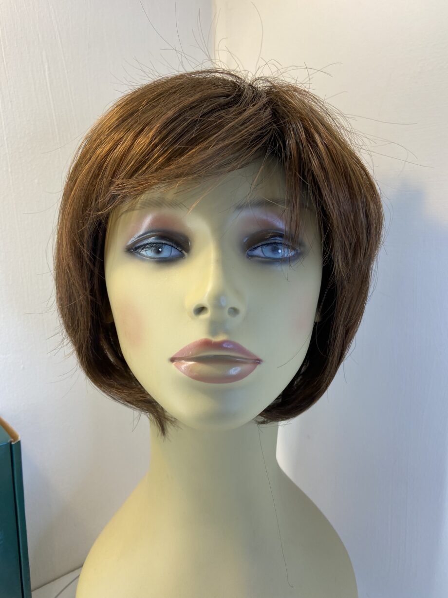 Judy plum as new reddish  brown boxed wig. Bbrms701