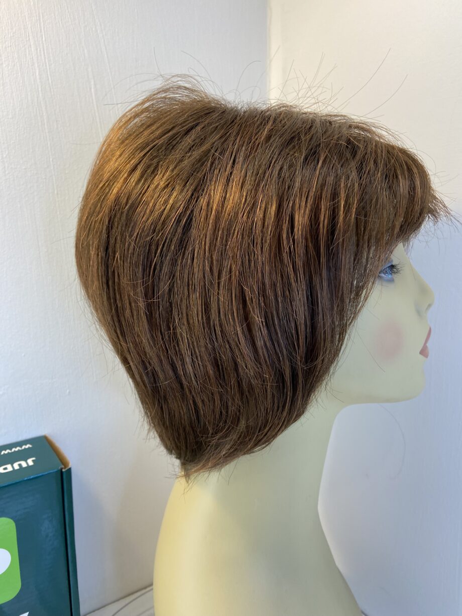 Judy plum as new reddish  brown boxed wig. Bbrms701
