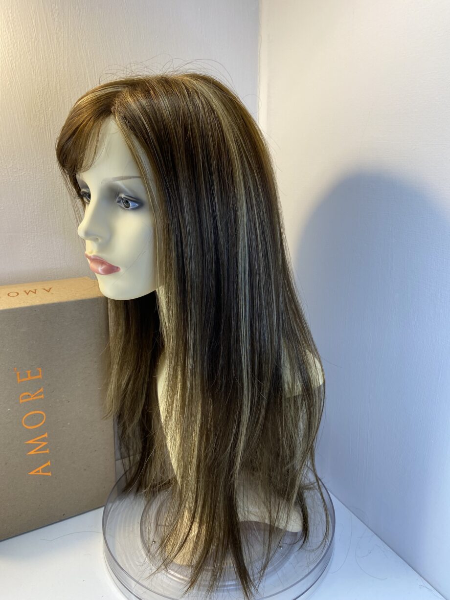 As new stunning long brown Rene of Paris wig. Bbrls704