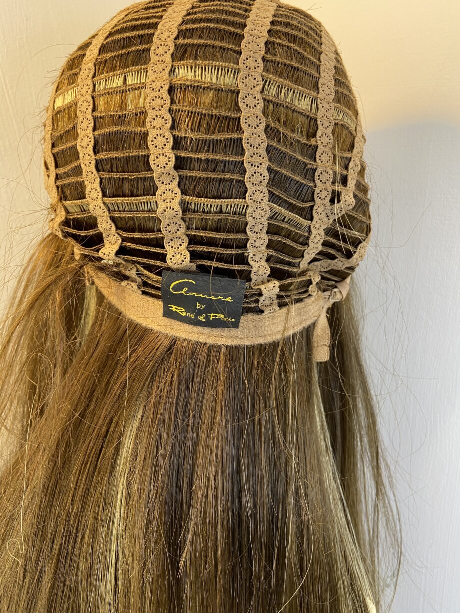 As new stunning long brown Rene of Paris wig. Bbrls704