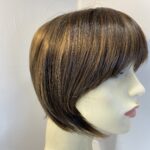 Dark brown shiny wig. Bess844