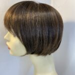 Dark brown shiny wig. Bess844