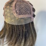 Dark brown shiny wig. Bess844