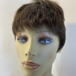 Dark brown as new short wig. Brss309
