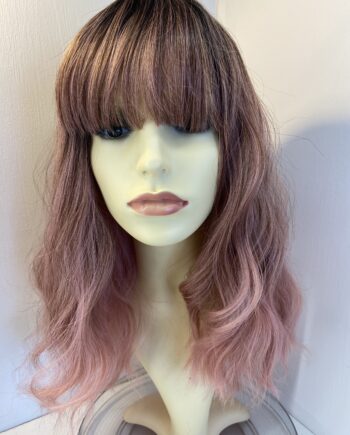 New pink rooted long wavy wig. Pinklw152