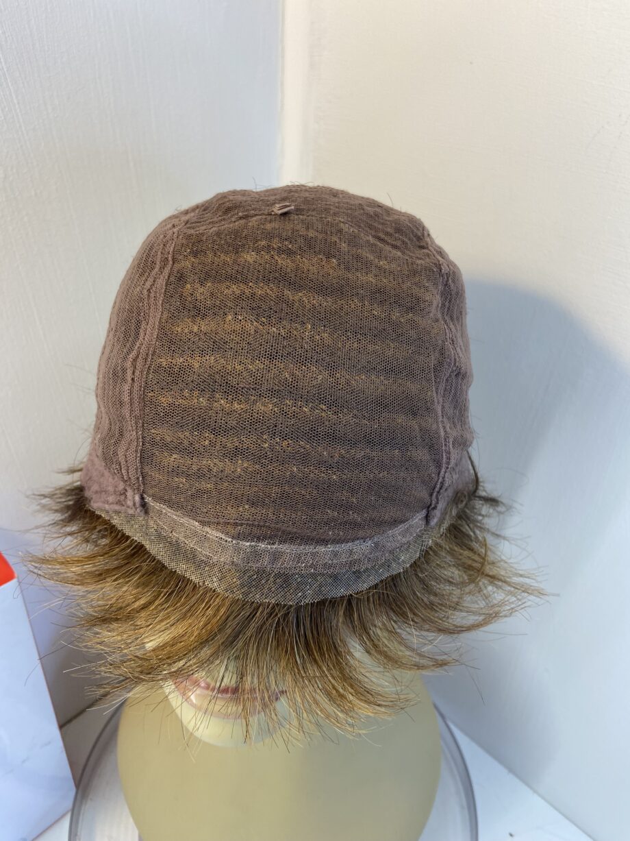 Short brown highlighted wig. Bbrss781