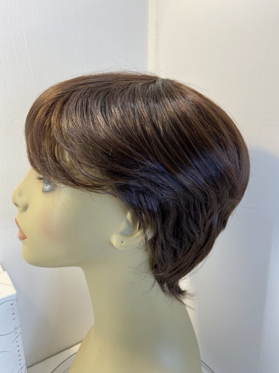 Short new shiny brown wig. Bbrss784
