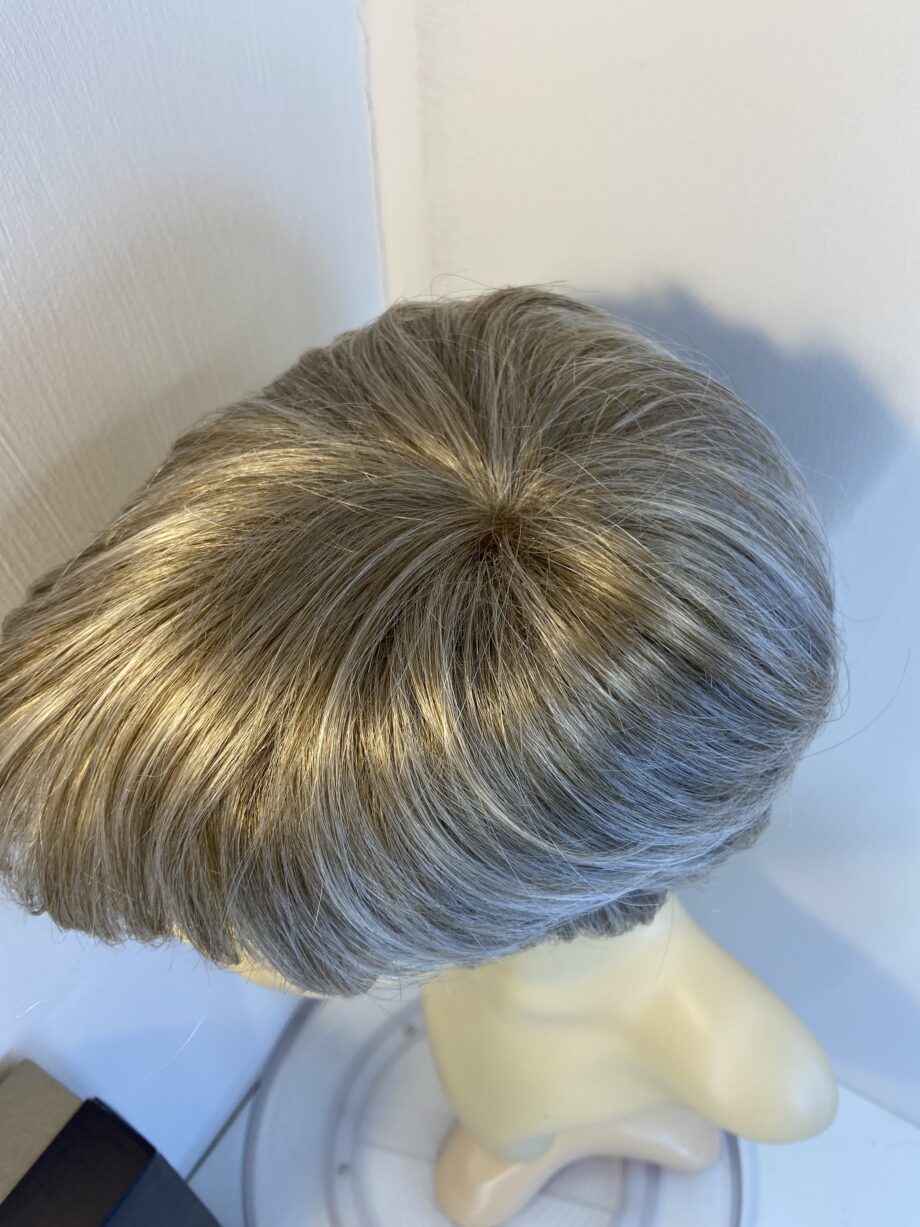 Blonde / grey short natural image wig. Bgss786