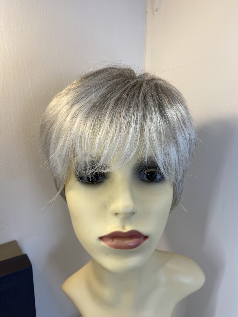 Silver grey short Gabor wig. Bgss788
