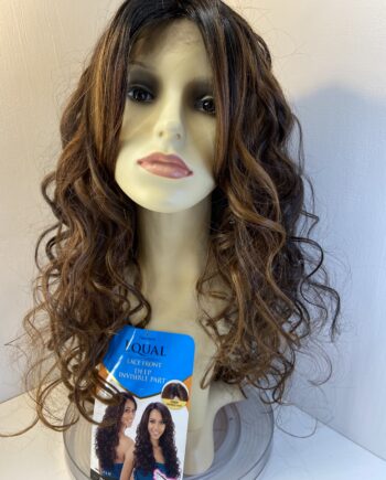 New long brown curly wig. Brlc310