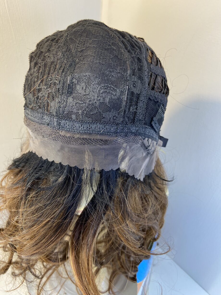 New long brown curly wig. Brlc310