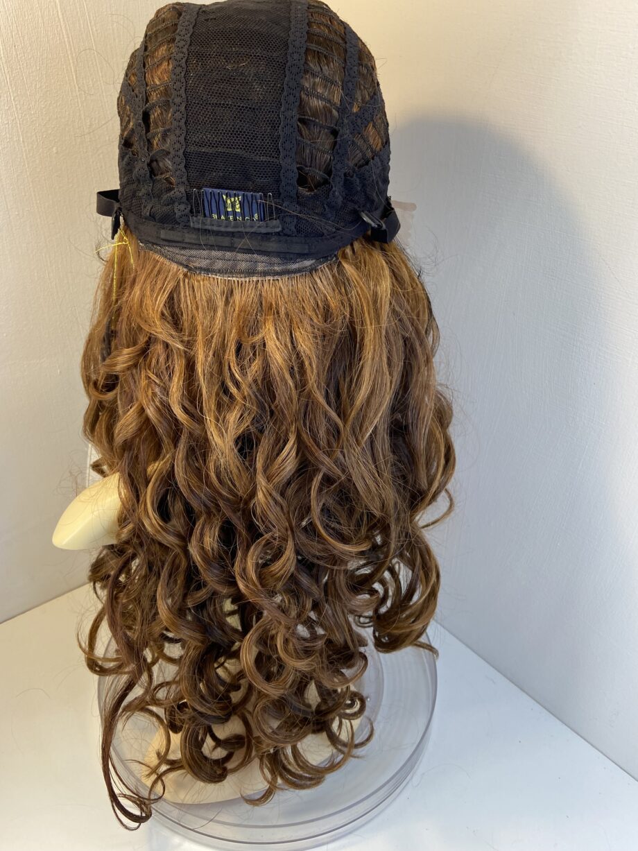 New long brown curly wig. Brlc310