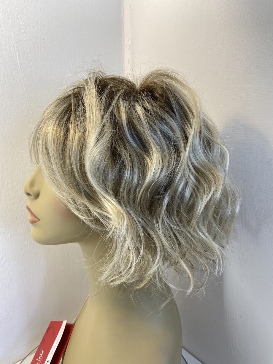 New modern Champagne rooted wig. Blmc868