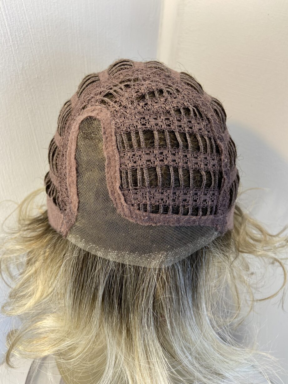 New modern Champagne rooted wig. Blmc868