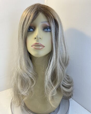 Platinum mist rooted long wig. Brlw722