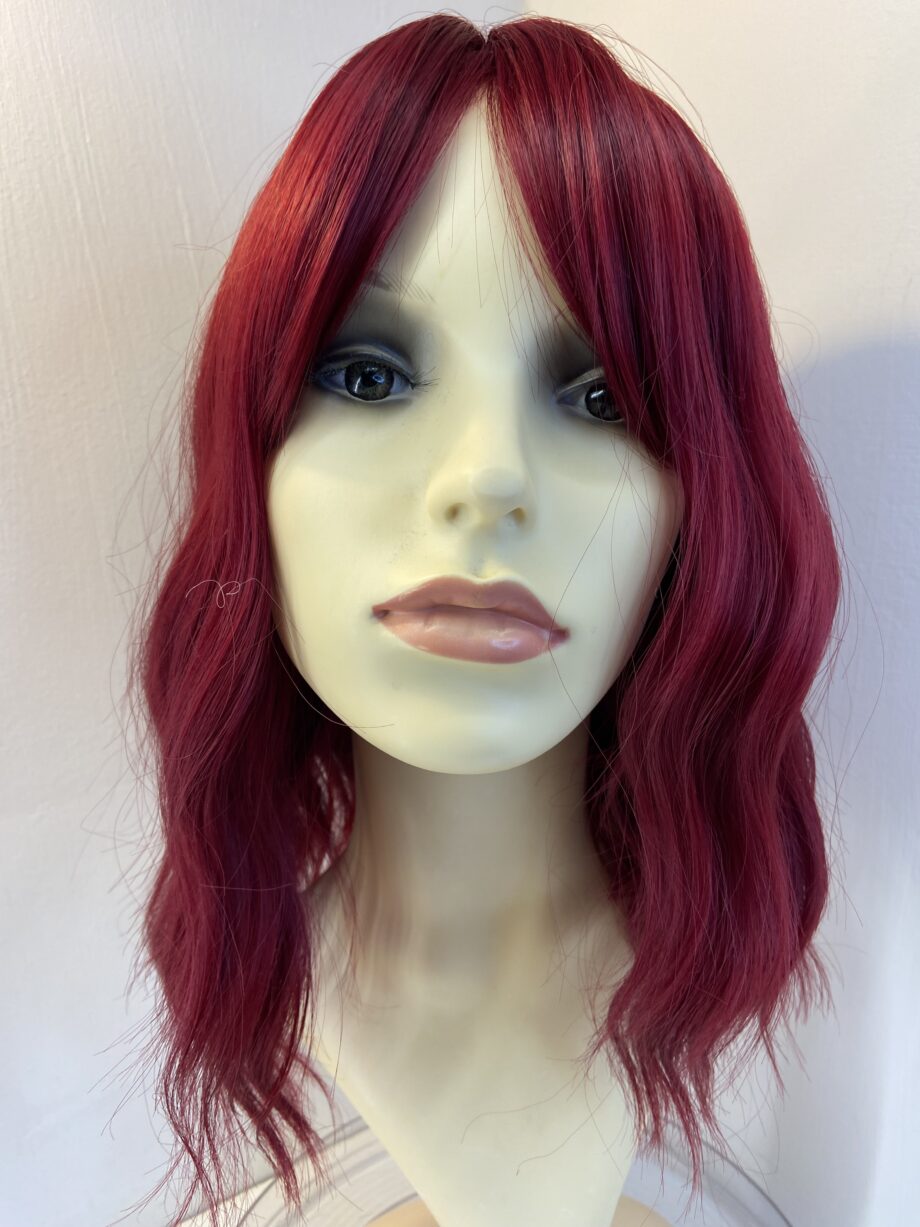 Red wavy mud length new wig. Rmw678