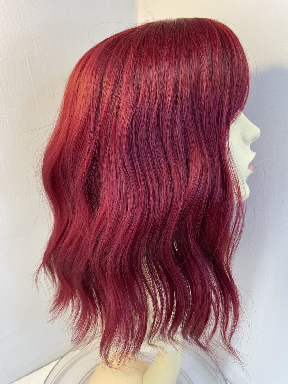 Red wavy mud length new wig. Rmw678