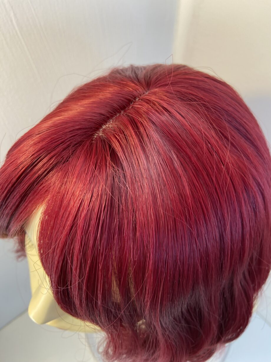 Red wavy mud length new wig. Rmw678