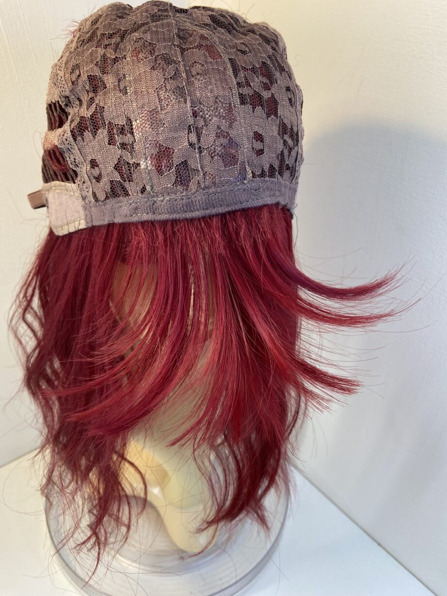 Red wavy mud length new wig. Rmw678