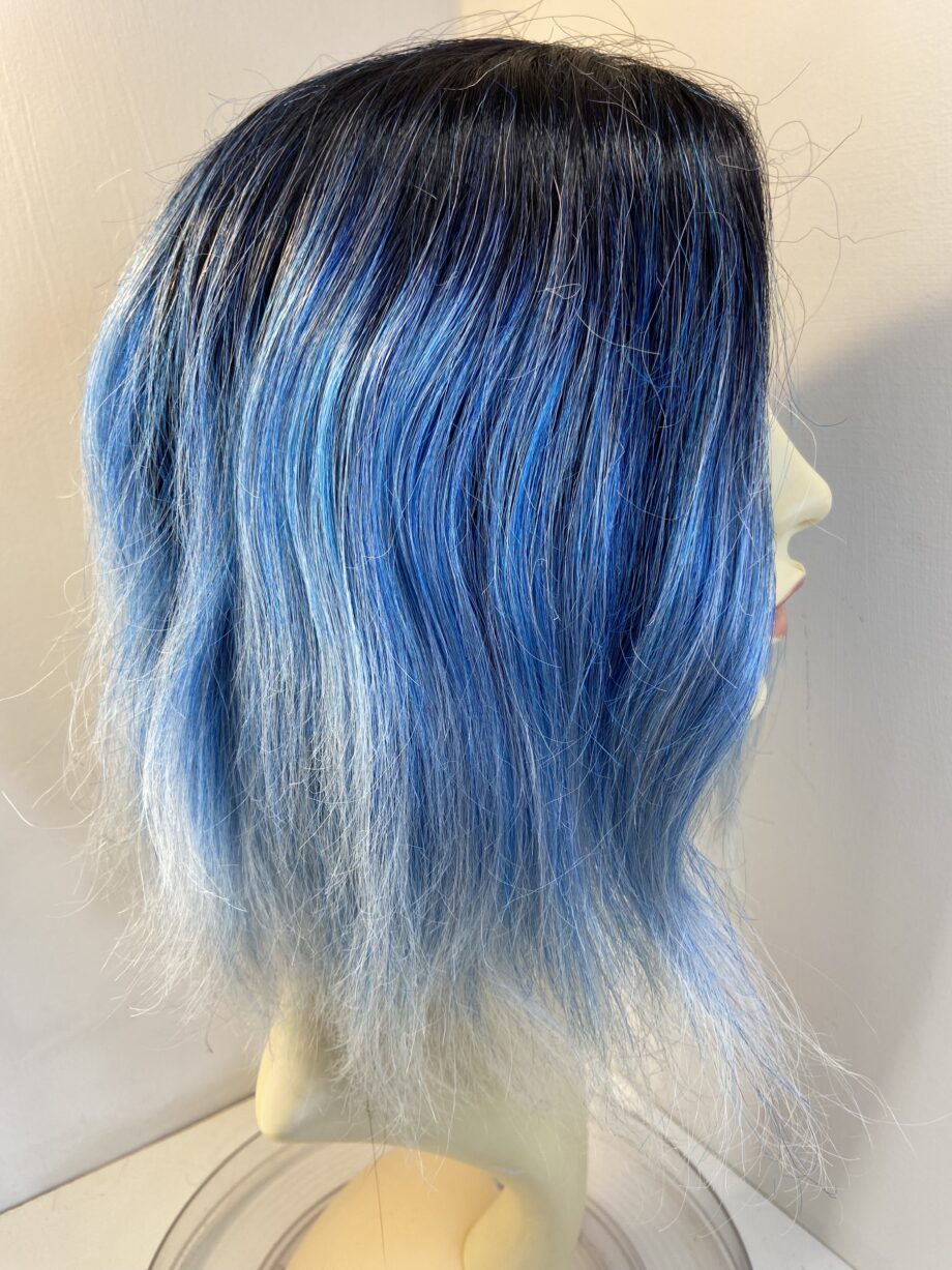 Blue rooted long wig. Bluelw246