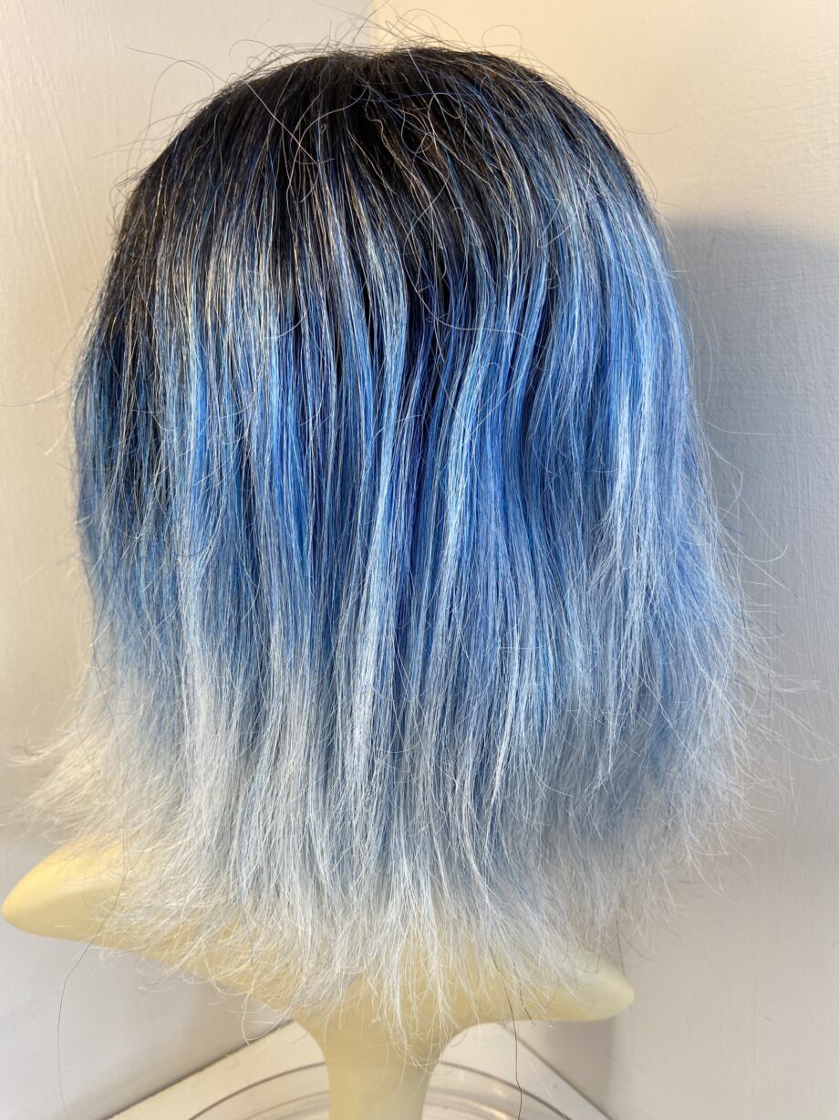 Blue rooted long wig. Bluelw246