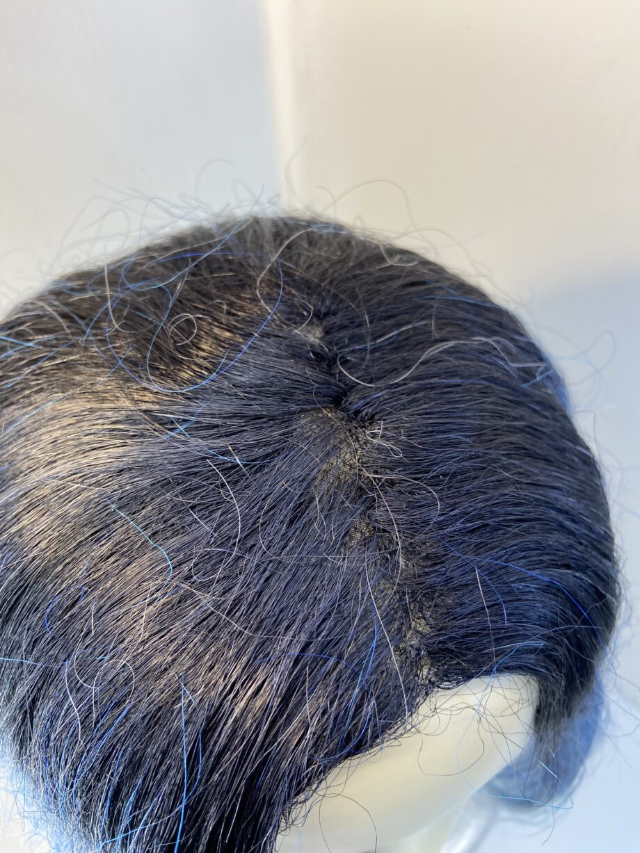Blue rooted long wig. Bluelw246