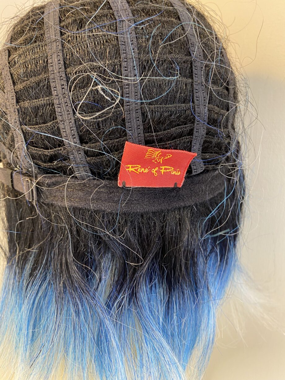 Blue rooted long wig. Bluelw246