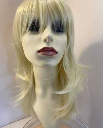 Long light blonde silky wig. Blmw248