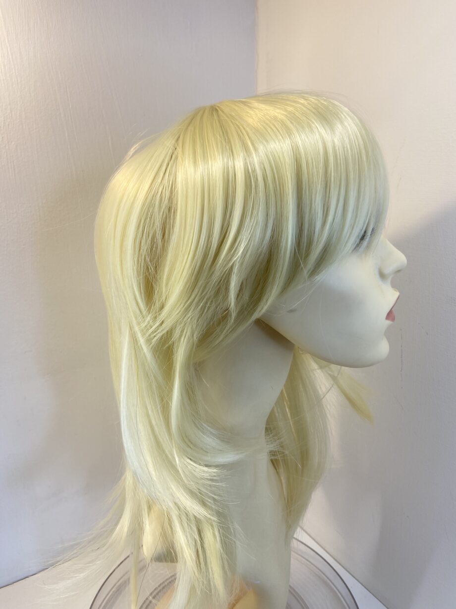 Long light blonde silky wig. Blmw248