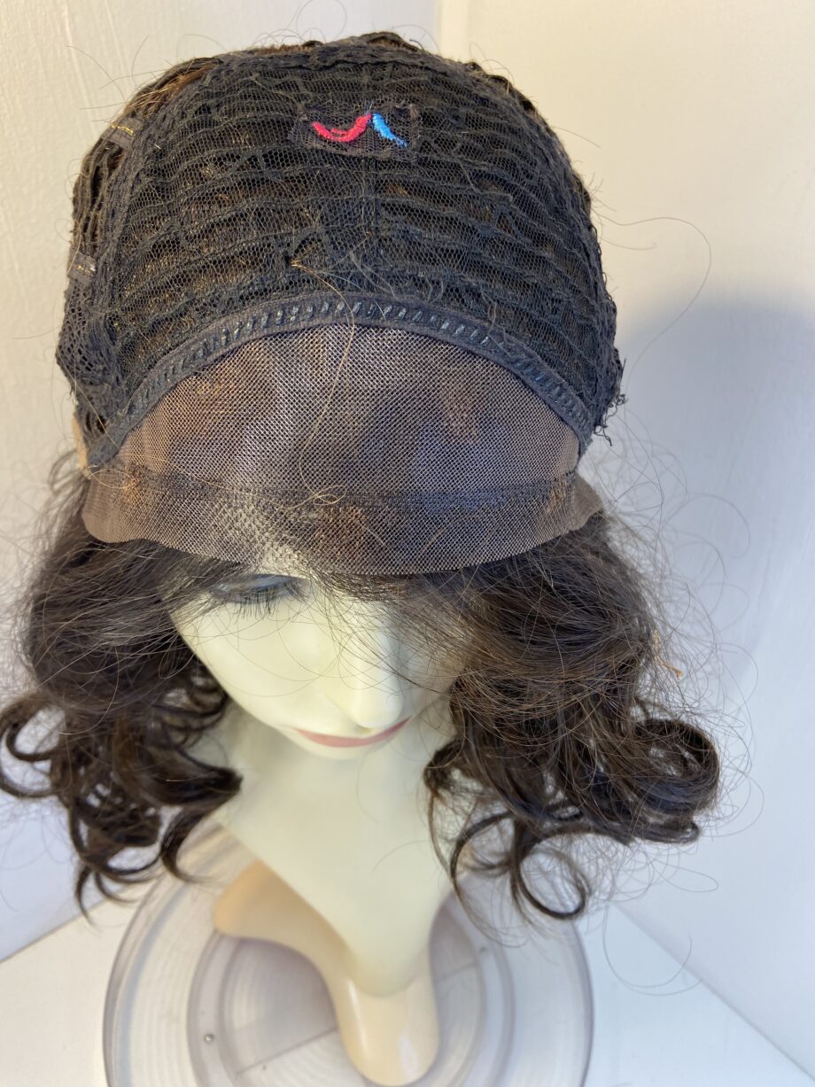 Long curly dark brown wig. Brlc682