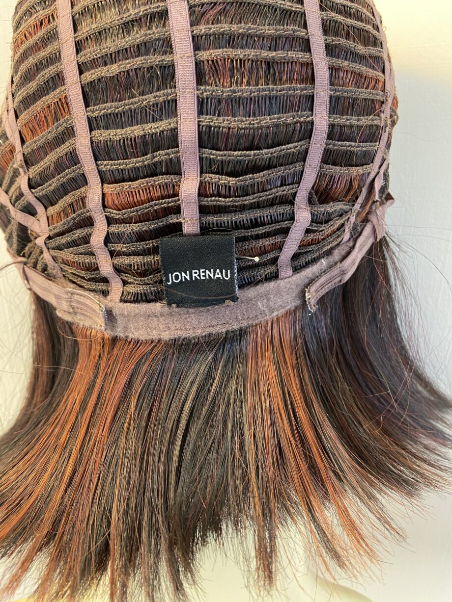 Stunning brown highlighted red wig. Brms714
