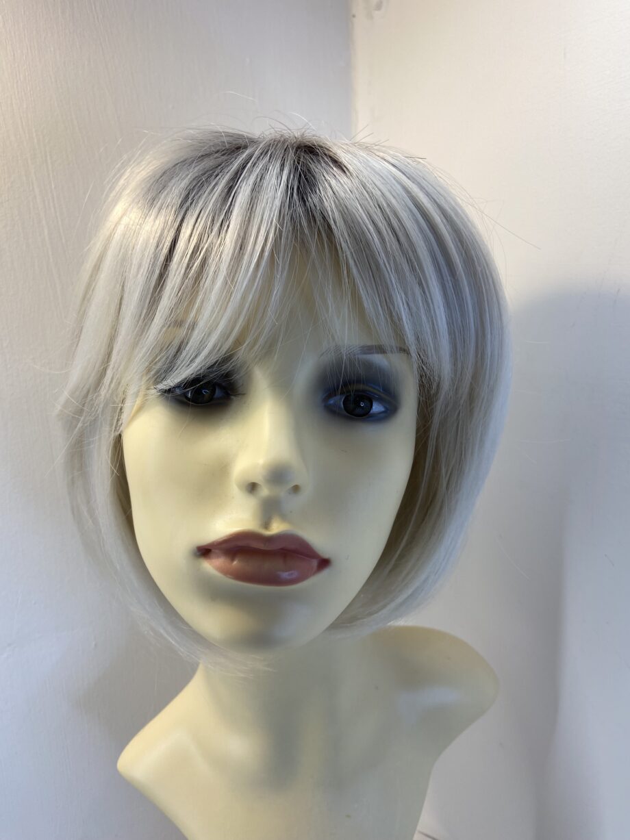 New white rooted mid length wig. Wms172