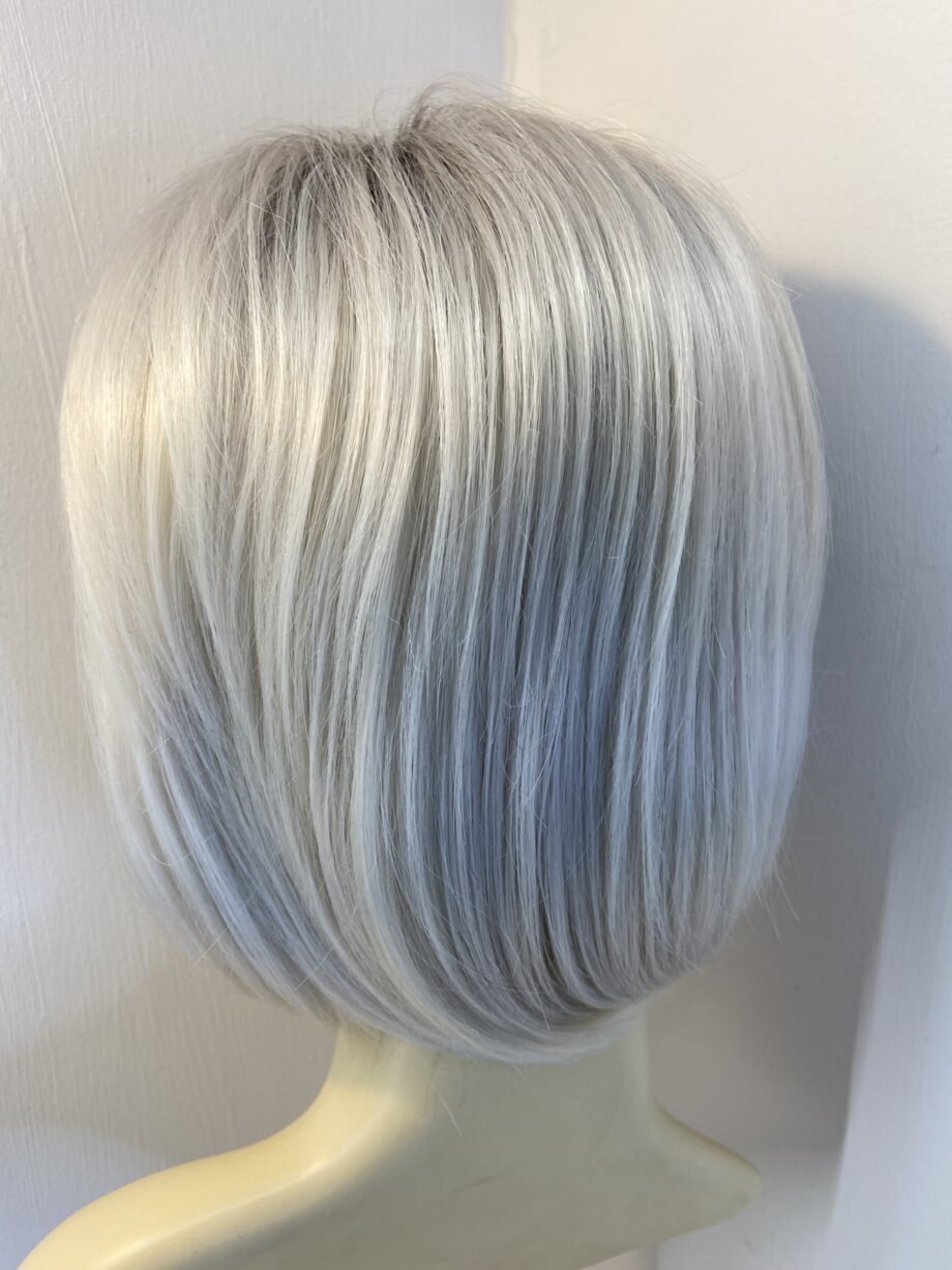 New white rooted mid length wig. Wms172