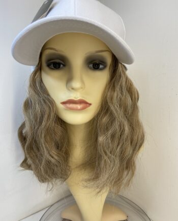 Blonde wig extension with white cap. Capbw921