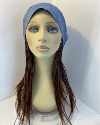 Beaded long brown wig brlb595