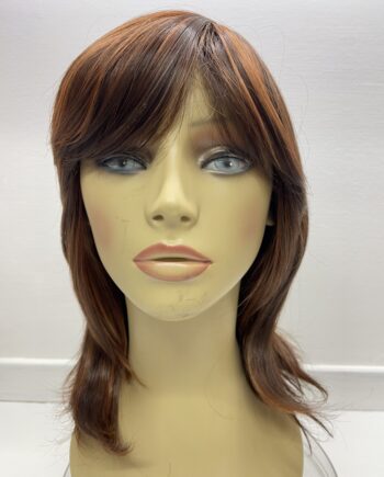 Brown highlighted wig. Rls379
